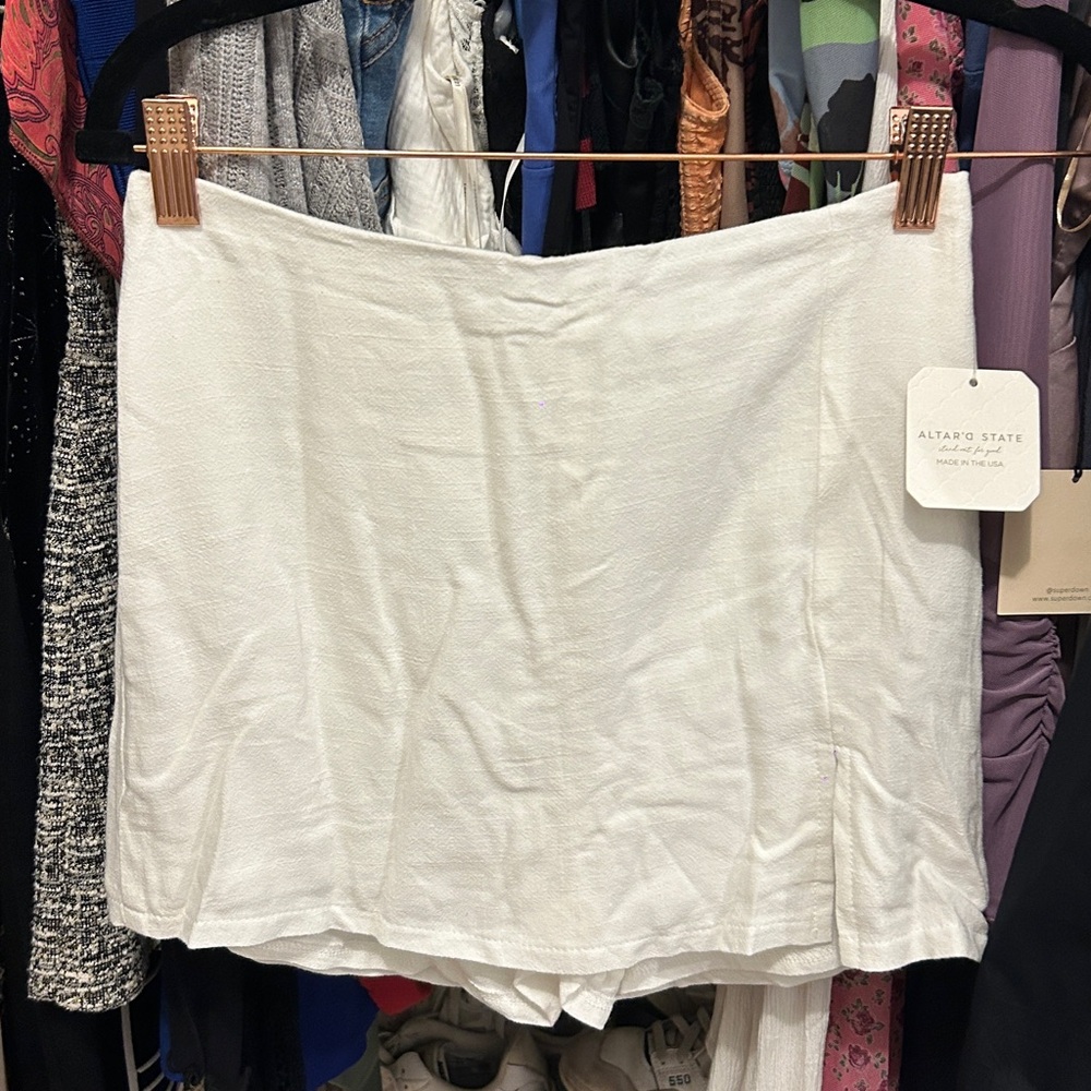 Altar'd State Cream Mini Skirt